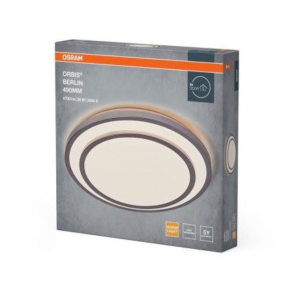 Osram - LED-потолочный светильник ORBIS BERLIN LED/36W/230V, диаметр 49,2 см, серебристый