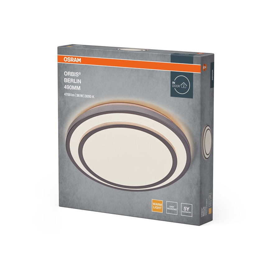 Osram - LED-потолочный светильник ORBIS BERLIN LED/36W/230V, диаметр 49,2 см, серебристый