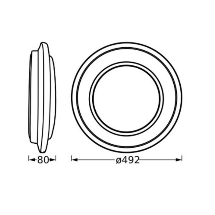 Osram - LED потолочный светильник ORBIS BERLIN LED/36W/230V Ø 49,2 см черный