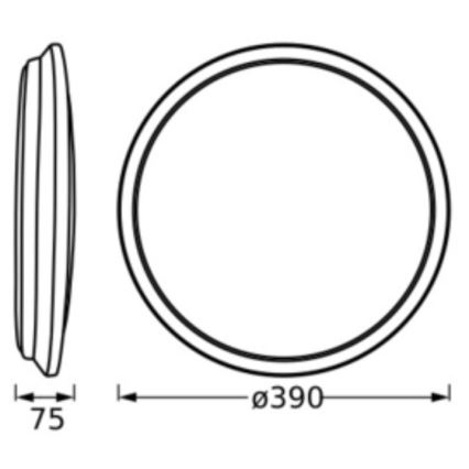 Osram - LED потолочный светильник ORBIS DUBLIN LED/24W/230V, диаметр 39 см, серебристый