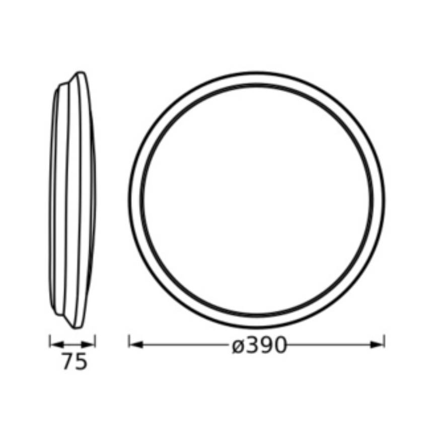 Osram - LED потолочный светильник ORBIS DUBLIN LED/24W/230V, диаметр 39 см, серебристый