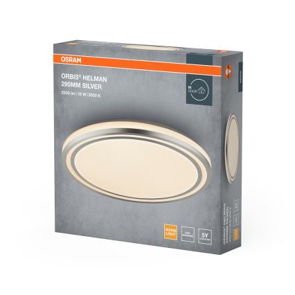 Osram - LED потолочный светильник ORBIS HELMAN LED/16W/230V Ø 29,5 см, серебристый