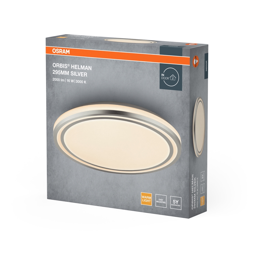 Osram - LED потолочный светильник ORBIS HELMAN LED/16W/230V Ø 29,5 см, серебристый