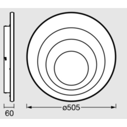 Osram - LED потолочный светильник ORBIS SPIRAL LED/42 Вт/230 В, диаметр 50,5 см, белый