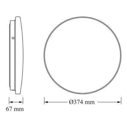 Osram - LED потолочный светильник ROUND LED/24W/230V, диаметр 37 см