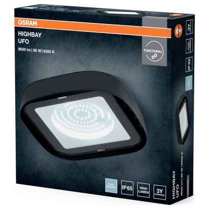 Osram - LED потолочный промышленный светильник HIGHBAY LED/80W/230V 6500K 23x23 cm IP65