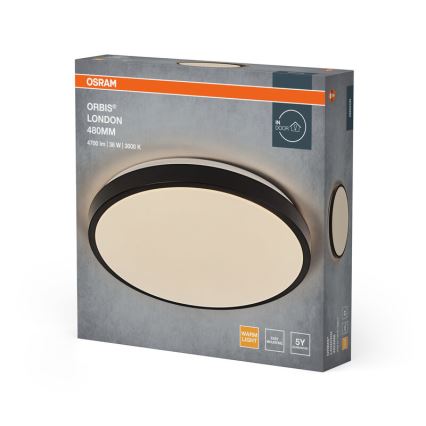 Osram - LED потолочный светильник ORBIS LONDON LED/36 Вт/230 В Ø 48 см черный