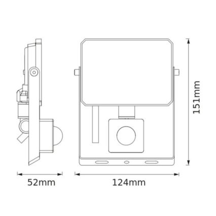 Osram - LED-прожектор с датчиком FLOODLIGHT, 20 Вт, 230 В, 4000 К, IP65