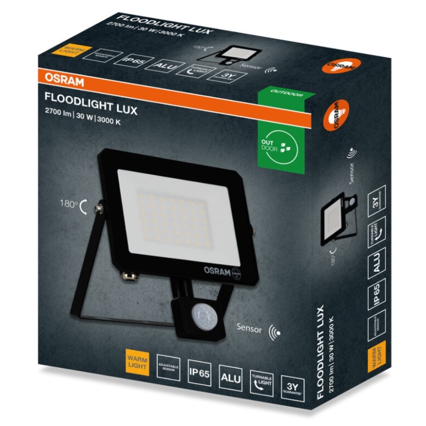 Osram - LED-прожектор с датчиком FLOODLIGHT LED/30W/230V 3000K IP65