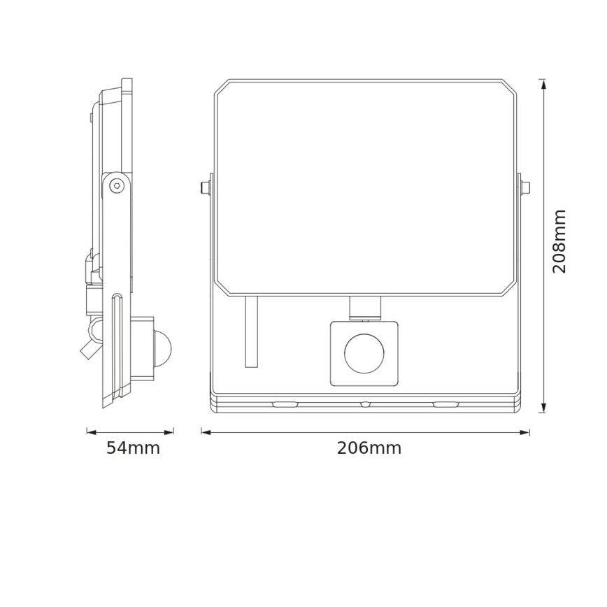 Osram - LED-прожектор с датчиком движения и датчиком сумерек FLOODLIGHT LED/50W/230V 6500K IP65 чёрный