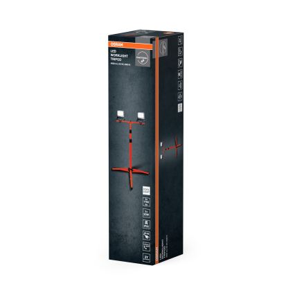 Osram - LED прожектор с держателем TRIPOD 2xLED/20W/230V 4000K IP65 оранжевый/антрацит