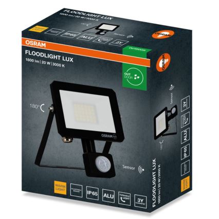 Osram - LED-прожектор з датчиком FLOODLIGHT LED/20W/230V 3000K IP65