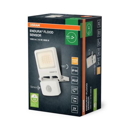 Osram - LED-прожектор з датчиком ENDURA LED/10W/230V 3000K IP44