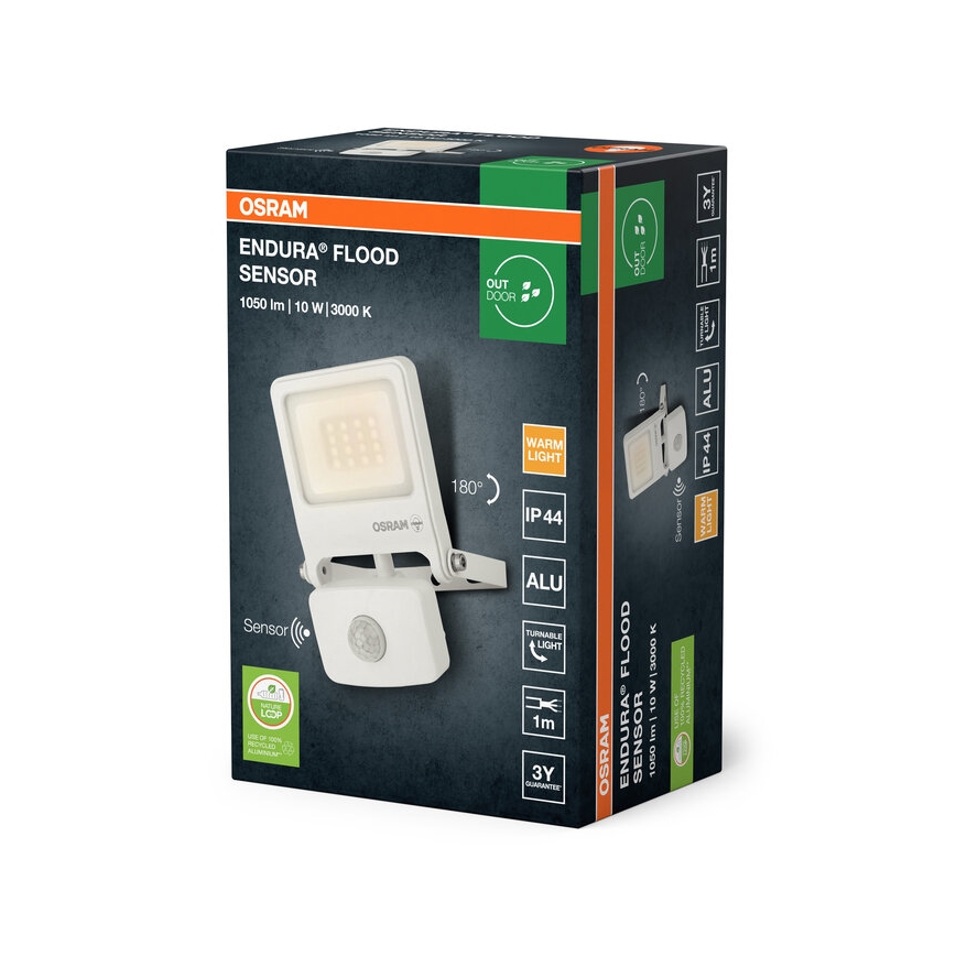 Osram - LED-прожектор з датчиком ENDURA LED/10W/230V 3000K IP44