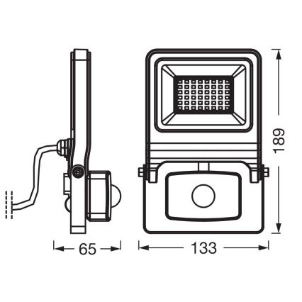 Osram - LED прожектор з датчиком ENDURA LED/30W/230V IP44