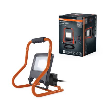Osram - LED прожектор з кронштейном і розетками R-STAND LED/50W/230V 4000K IP44 помаранчевий/антрацит