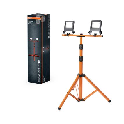 Osram - LED прожектор зі штативом TRIPOD 2xLED/20W/230V 4000K IP65 оранжевий/антрацитовий