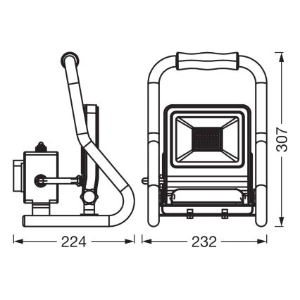 Osram - LED-прожектор зі штативом R-STAND LED/30W/230V 4000K P44 помаранчевий
