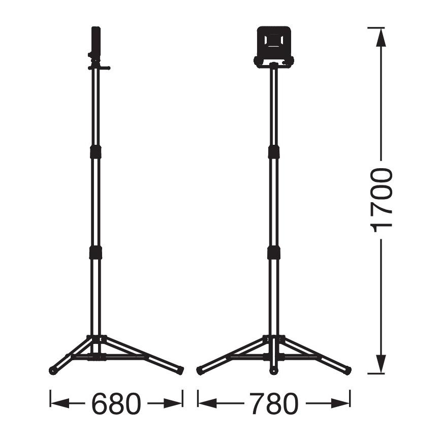Osram - LED-прожектор зі штативом TRIPOD LED/20W/230V 4000K IP65 помаранчевий