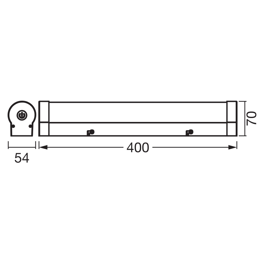 Osram - Регульоване LED-підсвічування дзеркала ORBIS TUBE LED/9W/230V 40 cm IP44 чорне