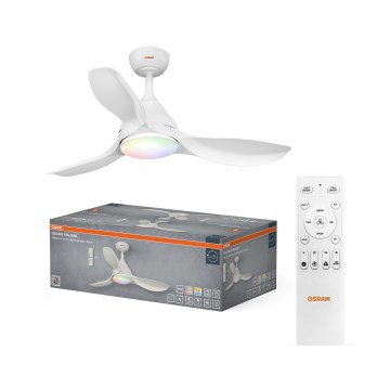Osram - LED RGB стельовий вентилятор NORDES з регулюванням яскравості LED/18W/230V 3000-6500K + пульт дистанційного керування