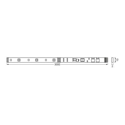 Osram - LED RGBW диммируемая лента FLEX 3 м LED/10 Вт/230 В + пульт дистанционного управления