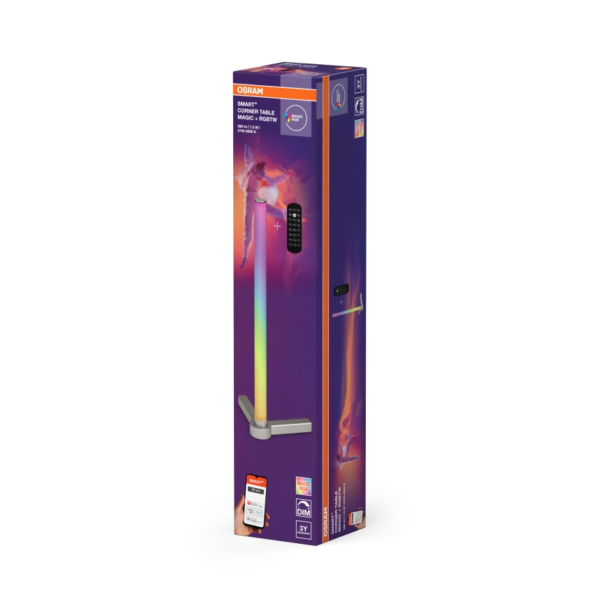 Osram - диммируемая LED RGBW настольная лампа SMART+ MAGIC LED/7,5W/230V 2700-6500K серебристая Wi-Fi + пульт дистанционного управления