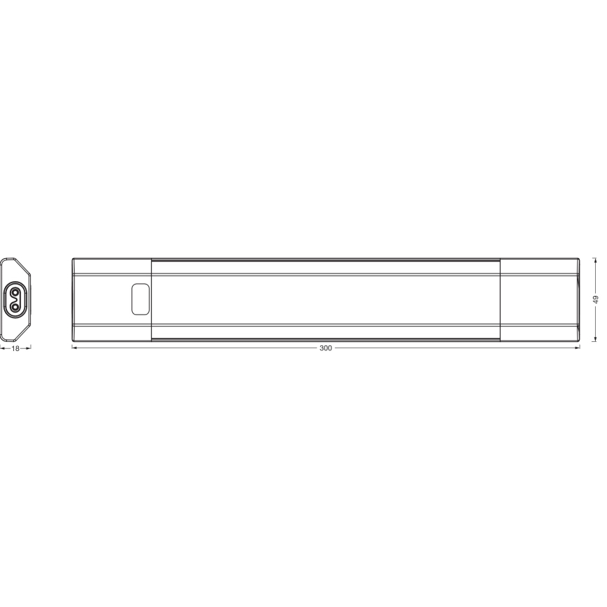 Osram - диммируемый RGBW LED-светильник для установки под шкафом с датчиком движения LINEAR EDGE LED/4W/230V 30 см белый + пульт дистанционного управления
