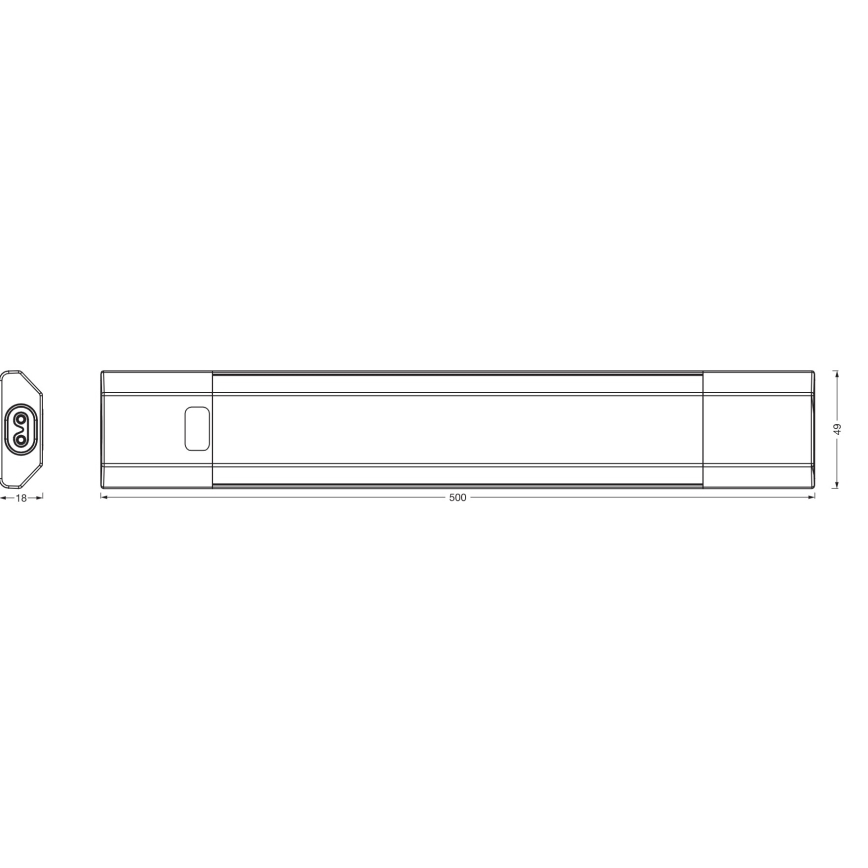 Osram - LED RGBW диммируемый подшкафный светильник с датчиком движения LINEAR EDGE LED/8W/230V 50 см черный + пульт дистанционного управления