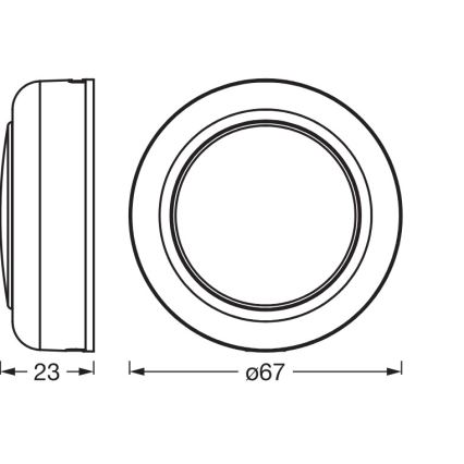 Osram - LED RGBW диммируемый сенсорный светильник-ориентир SMART+ DOT-IT LED/0,5W/3,7V 300 mAh