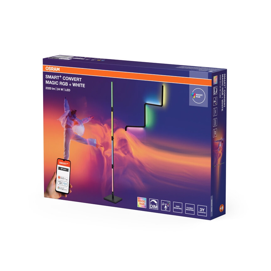 Osram - LED RGBW диммируемая напольная лампа 2 в 1 SMART+ MAGIC LED/24W/230V Wi-Fi