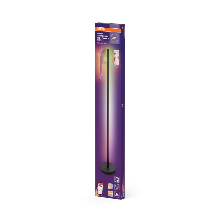 Osram - LED RGBW диммируемая напольная лампа SMART+ FLOOR LED/14W/230V 2700-6500K Wi-Fi черная + пульт дистанционного управления