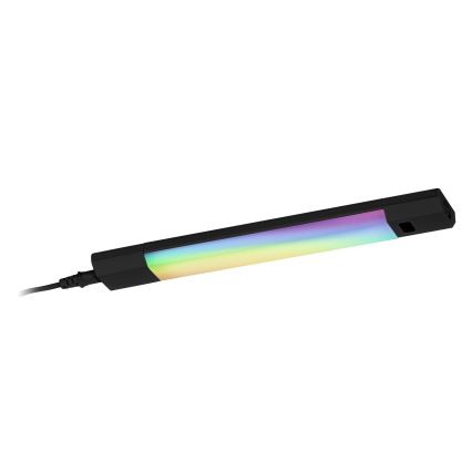 Osram - LED RGBW димувальний підшафний світильник із датчиком руху LINEAR EDGE LED/4W/230V 30 cm чорний + пульт дистанційного керування