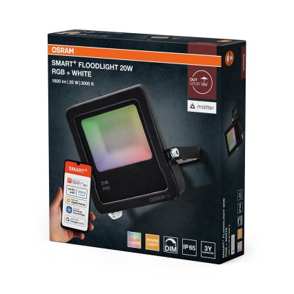 Osram - RGBW прожектор із регулюванням яскравості SMART+ FLOODLIGHT LED/20W/230V IP65 Wi-Fi