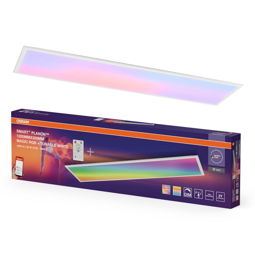 Osram - LED RGBW димований стельовий світильник SMART+ MAGIC LED/36W/230V 2700-6500K Wi-Fi + пульт дистанційного керування