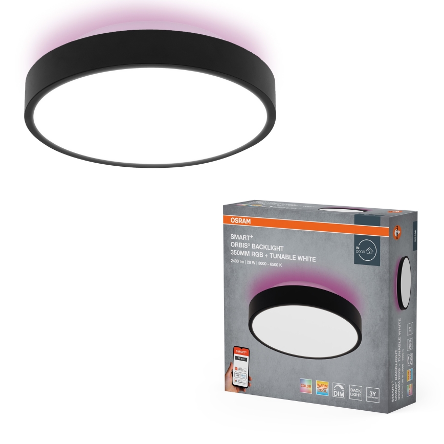 Осрам - LED RGBW димований стельовий світильник SMART+ ORBIS LED/28W/230V діам. 35 см 2700–6500K Wi‑Fi