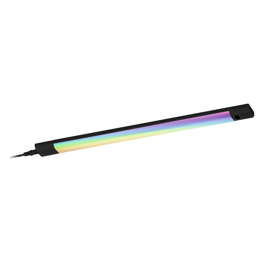 Osram - LED RGBW світильник для монтажу під шафу з регульованою яскравістю і датчиком руху LINEAR EDGE LED/8 Вт/230 В 50 см чорний + пульт дистанційного керування