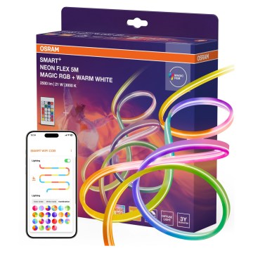 Osram - LED RGBW регульована зовнішня стрічка SMART+ MAGIC 5m LED/21W/230V IP44 Wi-Fi + пульт дистанційного керування