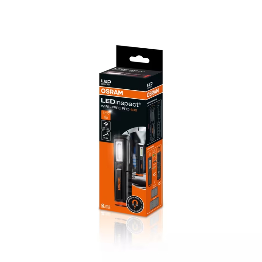 Osram - Светодиодный перезаряжаемый фонарь с регулировкой яркости LEDINSPECT WIRE-FREE PRO 600 LED/5W/3,7V IP54 2600 mAh