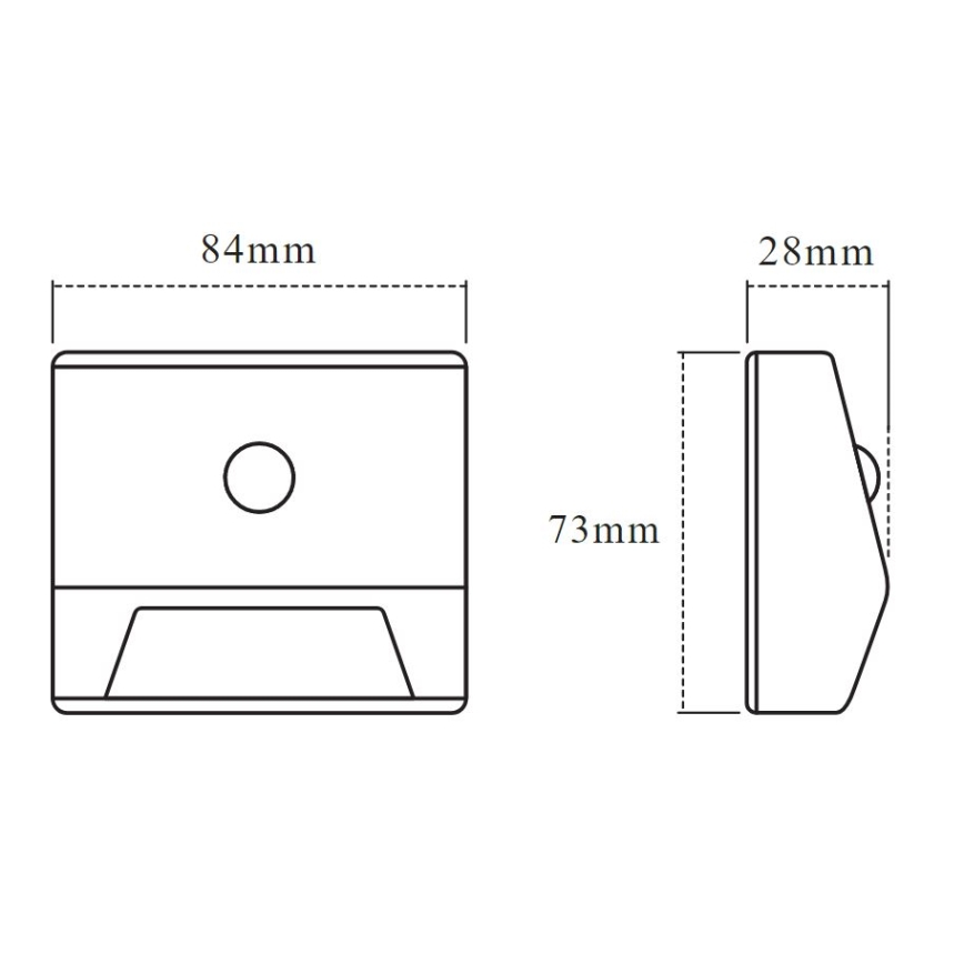 Osram - сходовий світильник LED з датчиком NIGHTLUX LED/0,25W/3xAAA IP54 сріблястий