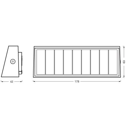 Osram - LED Диммируемый солнечный настенный светильник ENDURA STYLE LED/7,1W/4,2V 2000 mAh IP44 антрацит
