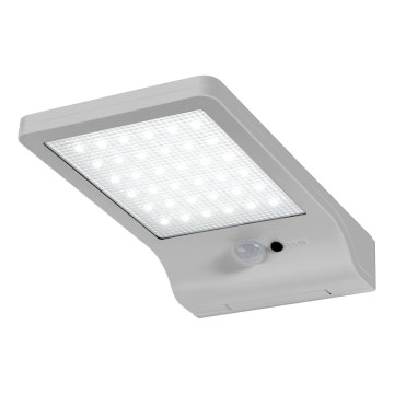 Osram - LED солнечный настенный светильник с датчиком DOORLED LED/3W/3,3V 2000 mAh IP44 серебристый