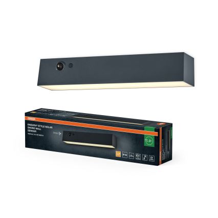 Osram - LED сонячний настінний світильник з датчиком ENDURA STYLE LED/12,4W/4,2V 2000 mAh IP54 антрацит