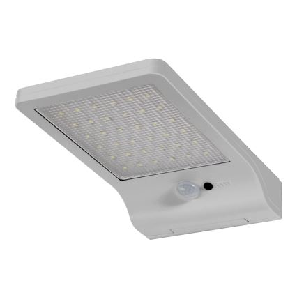 Osram - Сонячний настінний світильник із датчиком DOORLED LED/3W/3,3V 2000 mAh IP44 сріблястий