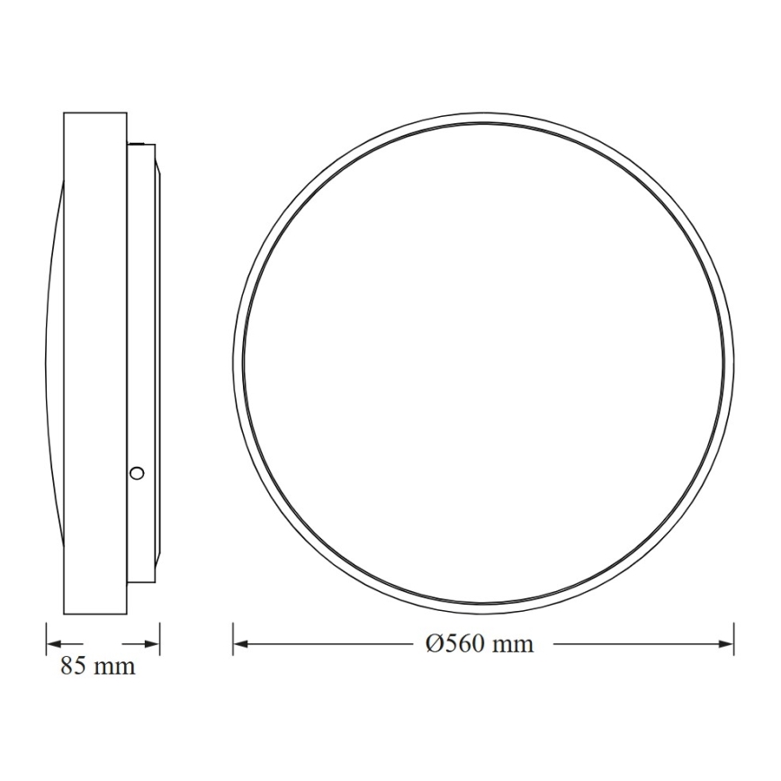 Osram - LED стельовий світильник CEILING LUXO, 60 Вт/230 В, діаметр 56 см, сріблястий