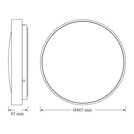 Osram - LED стельовий світильник CEILING LUXO LED/36W/230V, діаметр 49 см, сріблястий