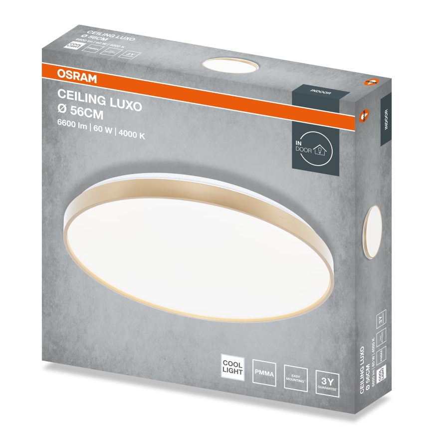 Osram - LED стельовий світильник CEILING LUXO LED/60W/230V, діам. 56 см, золотистий
