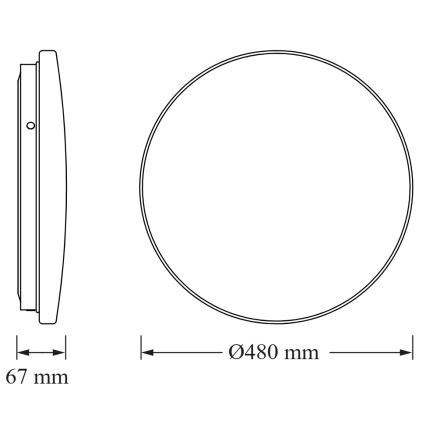 Osram - LED стельовий світильник CEILING ROUND LED/36W/230V 6500K, діаметр 48 cm, білий