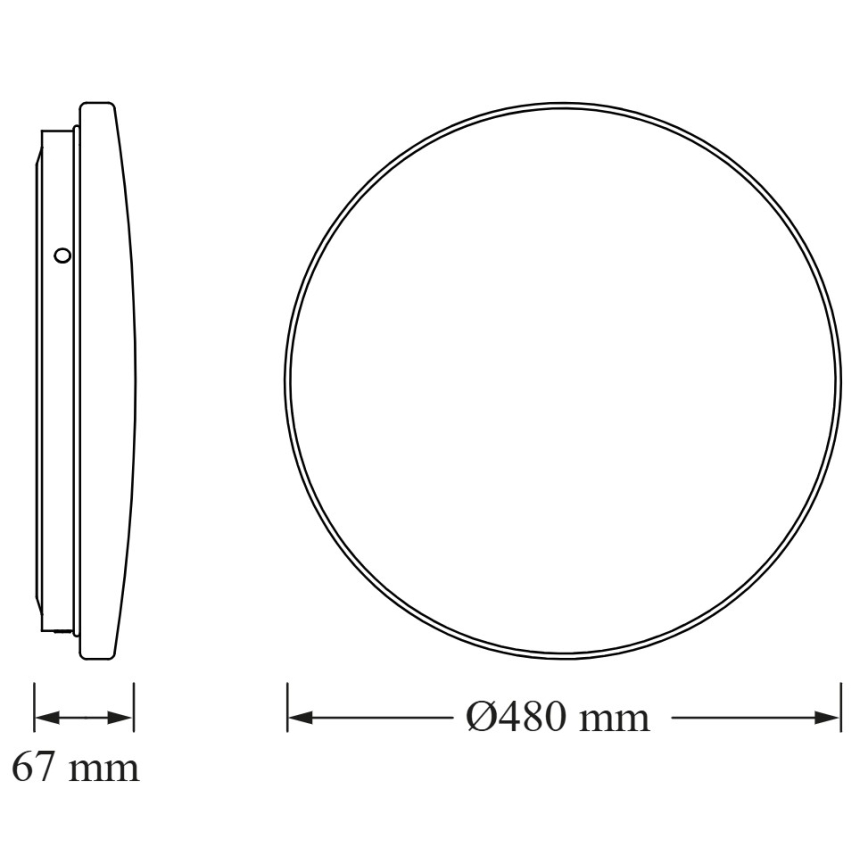 Osram - LED стельовий світильник CEILING ROUND LED/36W/230V 6500K, діаметр 48 cm, білий