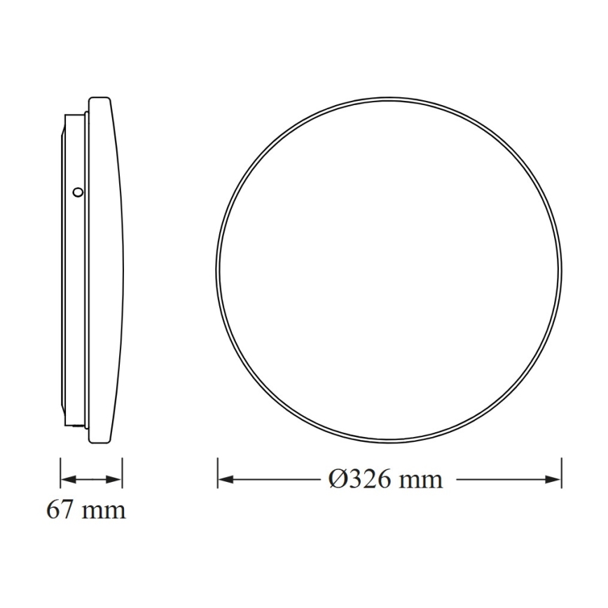 Osram - стельовий світильник для ванної CEILING ROUND LED/18W/230V 6500K, діаметр 33 см, IP44, білий